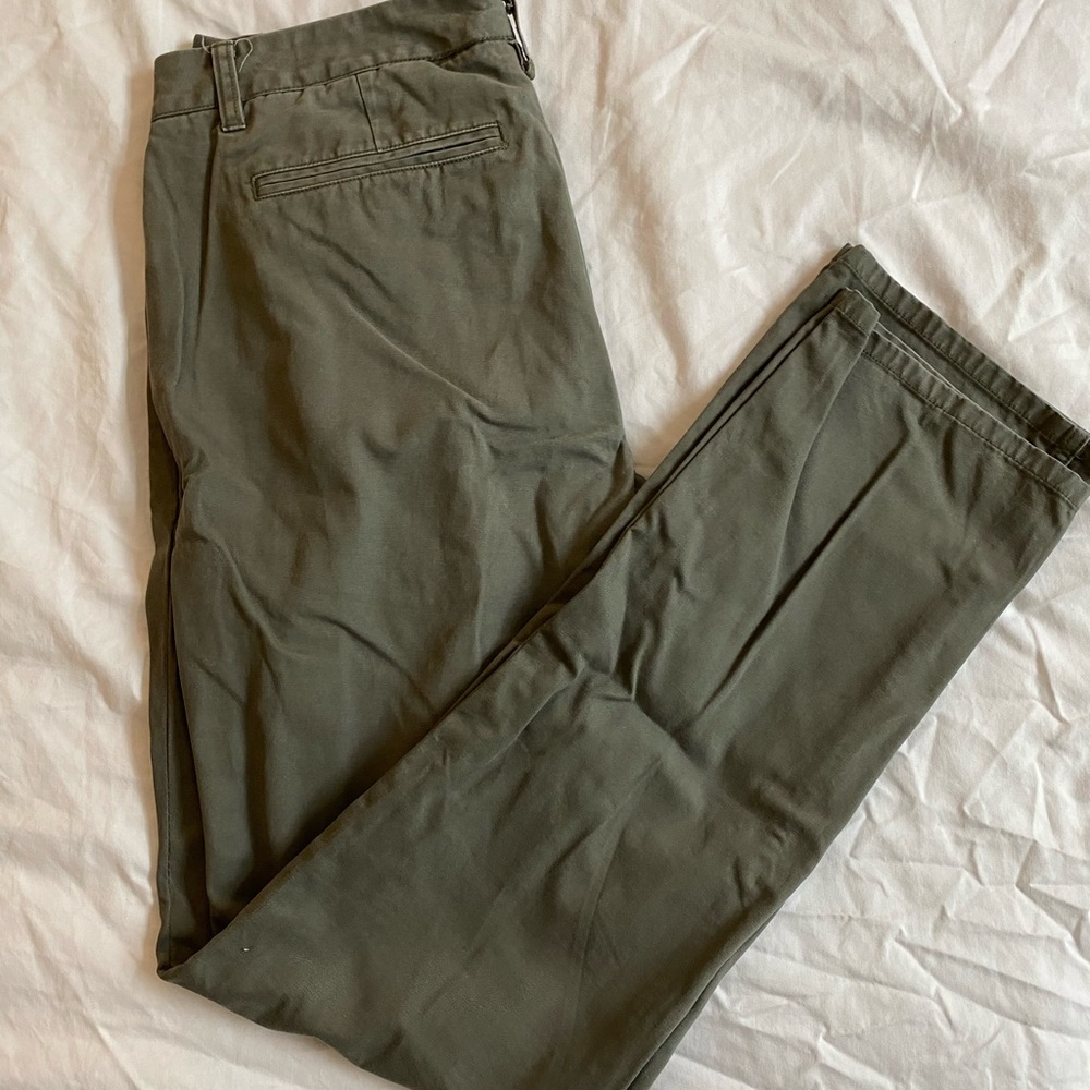 Bonobos dark green slim fit chino pants